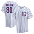 Chicago Cubs #31 Greg Maddux White REYNOLDS Home Retired Player Replica Jersey