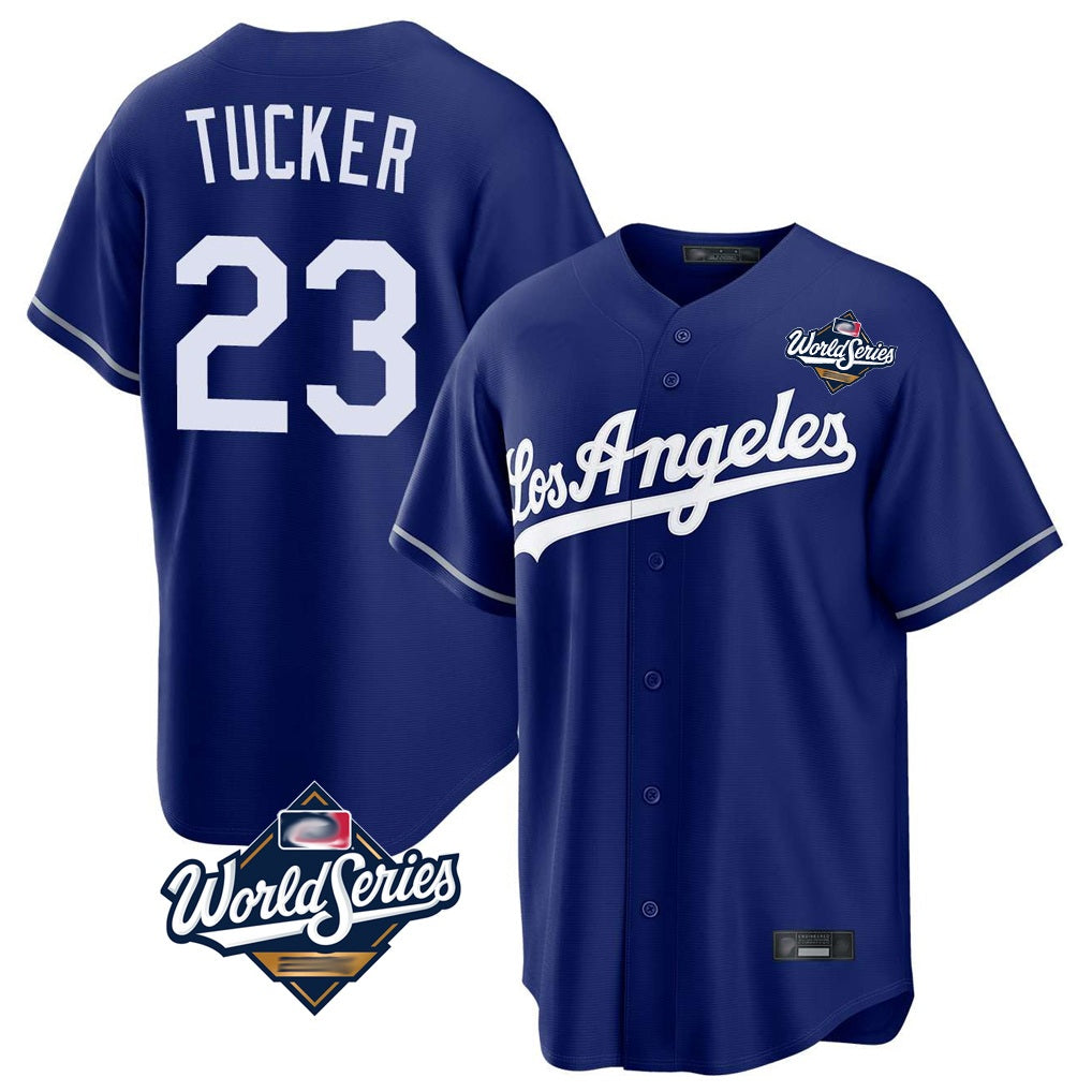 Los Angeles Dodgers #23 Kyle Tucker Player Royal REYNOLDS World Series Game Stitched Jerseys