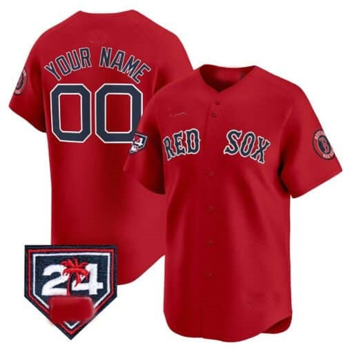Custom Boston Red Sox 2024 Spring Training Patch Vapor Premier Limited Jersey ¨C Red REYNOLDS