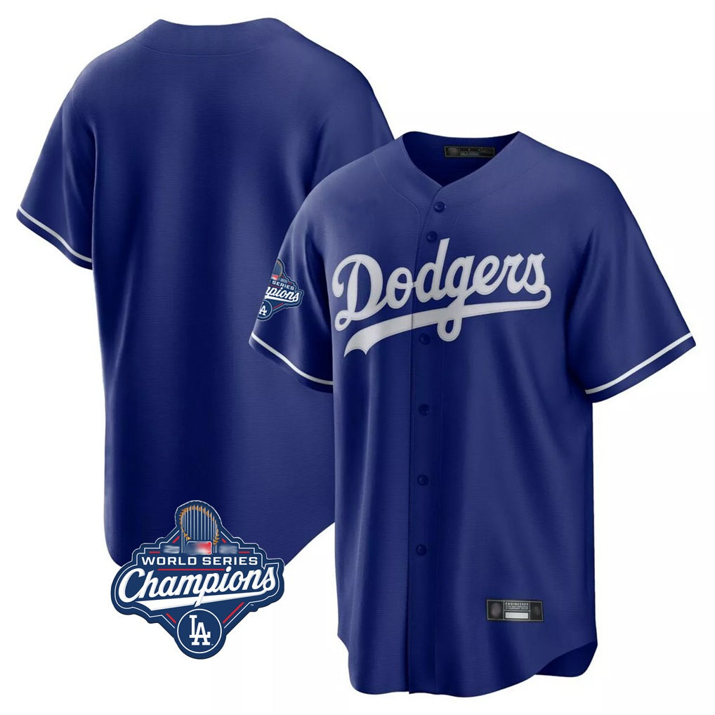 Los Angeles Dodgers Blank Player Royal REYNOLDS Game Home World Series Meet Stitched Jerseys