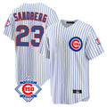 Chicago Cubs #23 Ryne Sandberg Player White REYNOLDS 150th Anniversary Home Game Stitched Jerseys