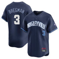Chicago Cubs #3 Alex Bregman Player Navy REYNOLDS City Connect Limited Home Stitched Jerseys