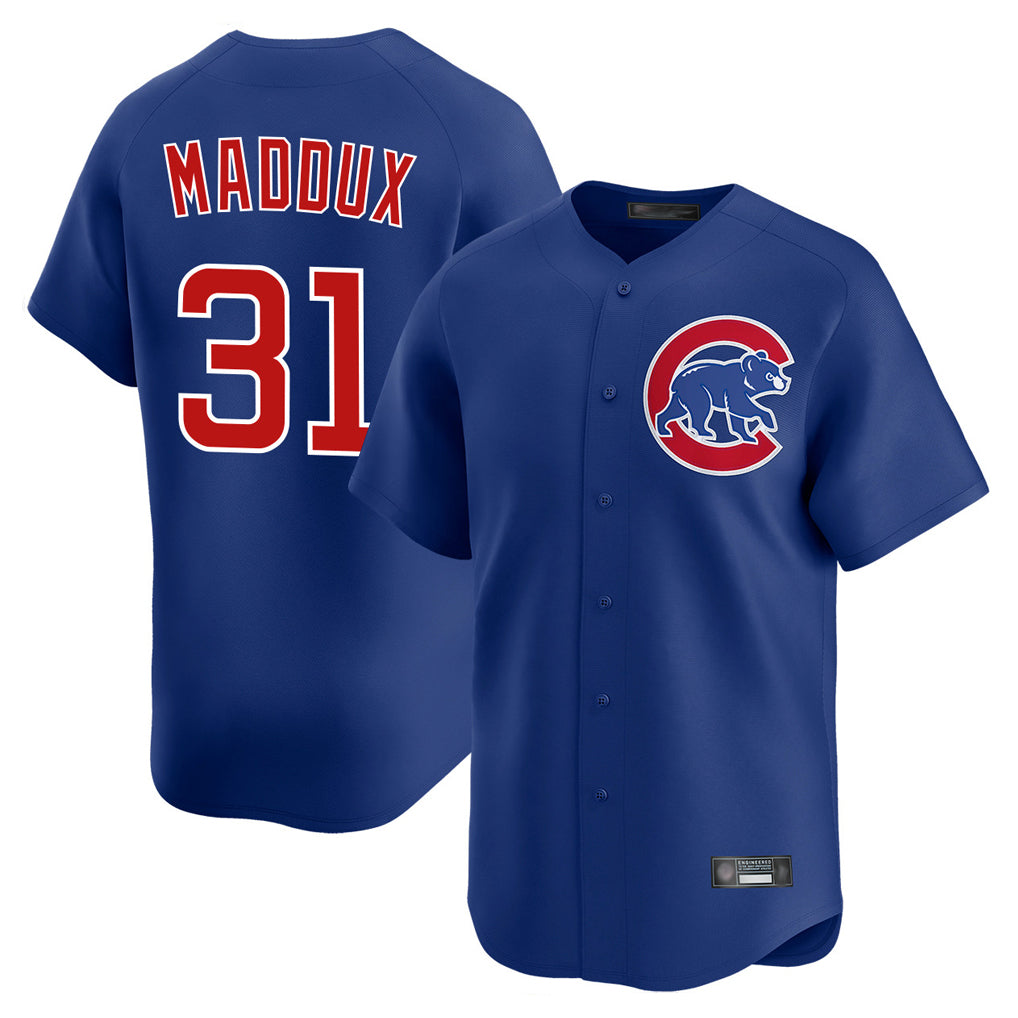 Chicago Cubs #31 Greg Maddux Player Royal REYNOLDS Limited Home Stitched Jerseys