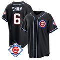Chicago Cubs #6 Matt Shaw Player Black REYNOLDS Fashion Out 150th Anniversary Game Stitched Jerseys