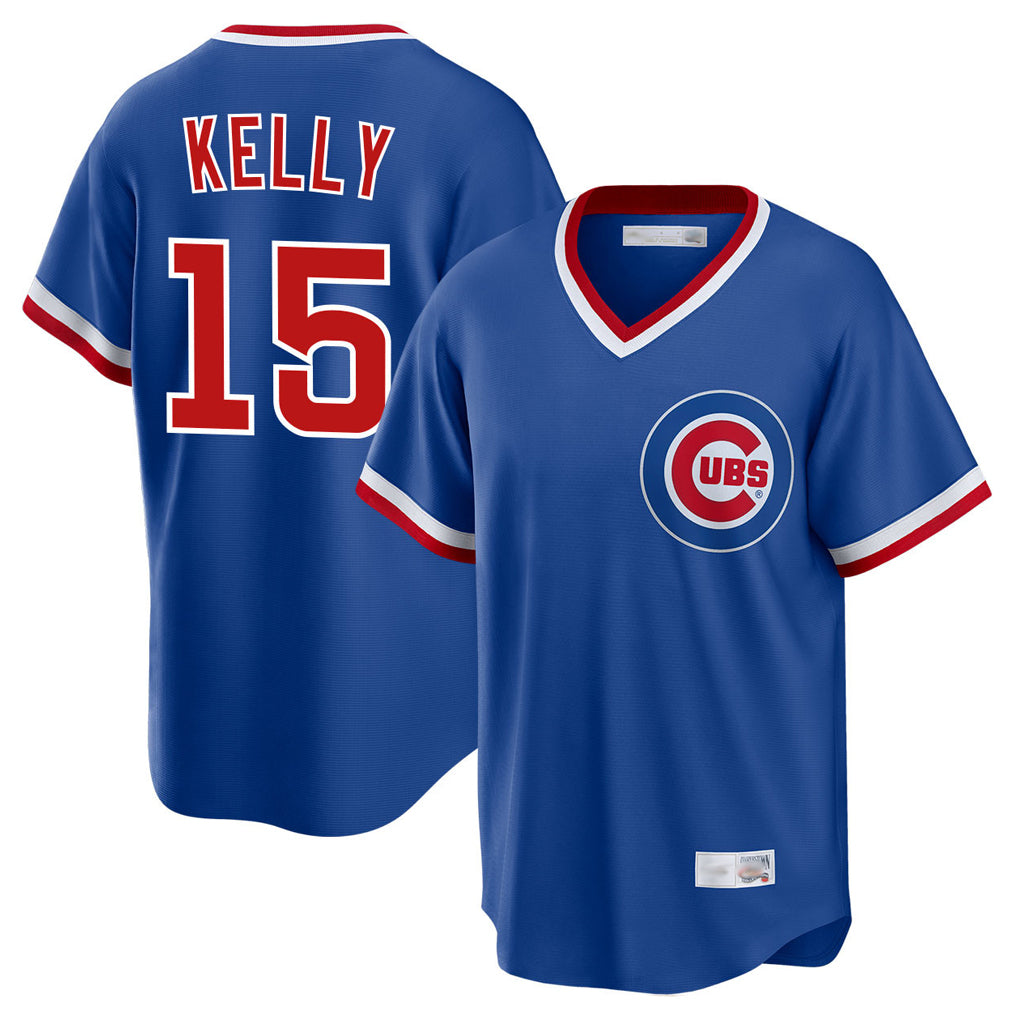 Chicago Cubs #15 Carson Kelly Player Royal REYNOLDS T-shirt Cooperstown Collection Limited Stitched Jerseys