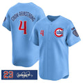 Chicago Cubs #4 Pete Crow-Armstrong Blue REYNOLDS 'Ryne Sandberg Tribute' Vapor Limited V3 Stitched Jersey