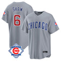 Chicago Cubs #6 Matt Shaw Player Gray REYNOLDS 150th Anniversary Home Game Stitched Jerseys