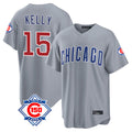 Chicago Cubs #15 Carson Kelly Player Gray REYNOLDS 150th Anniversary Home Game Stitched Jerseys