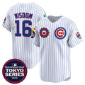 Chicago Cubs #16 Patrick Wisdom White REYNOLDS 2025 Tokyo Series Limited Stitched Jersey