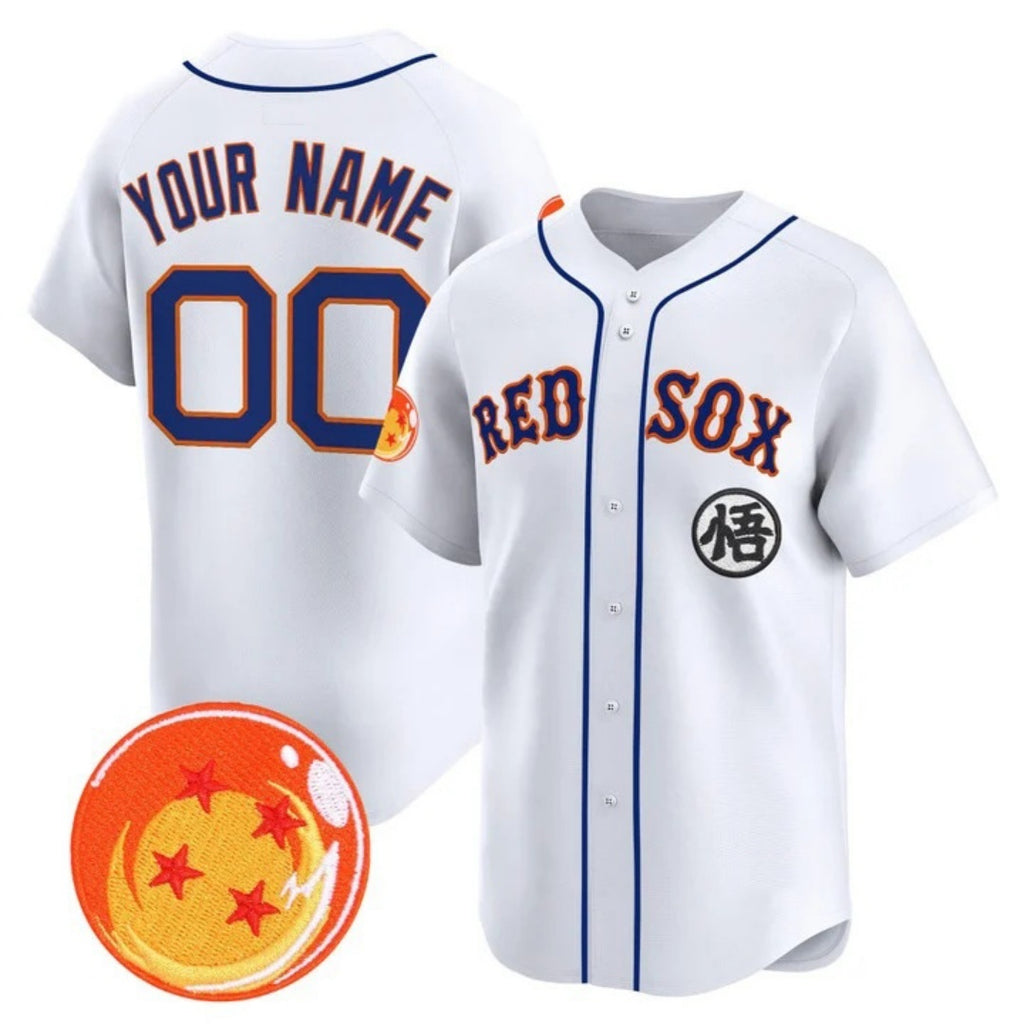 Custom Boston Red Sox x Dragon Ball White REYNOLDS Vapor Premier Limited Jersey - All Stitched