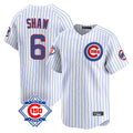 Chicago Cubs #6 Matt Shaw Player White REYNOLDS 150th Anniversary Limited Home Game Stitched Jerseys