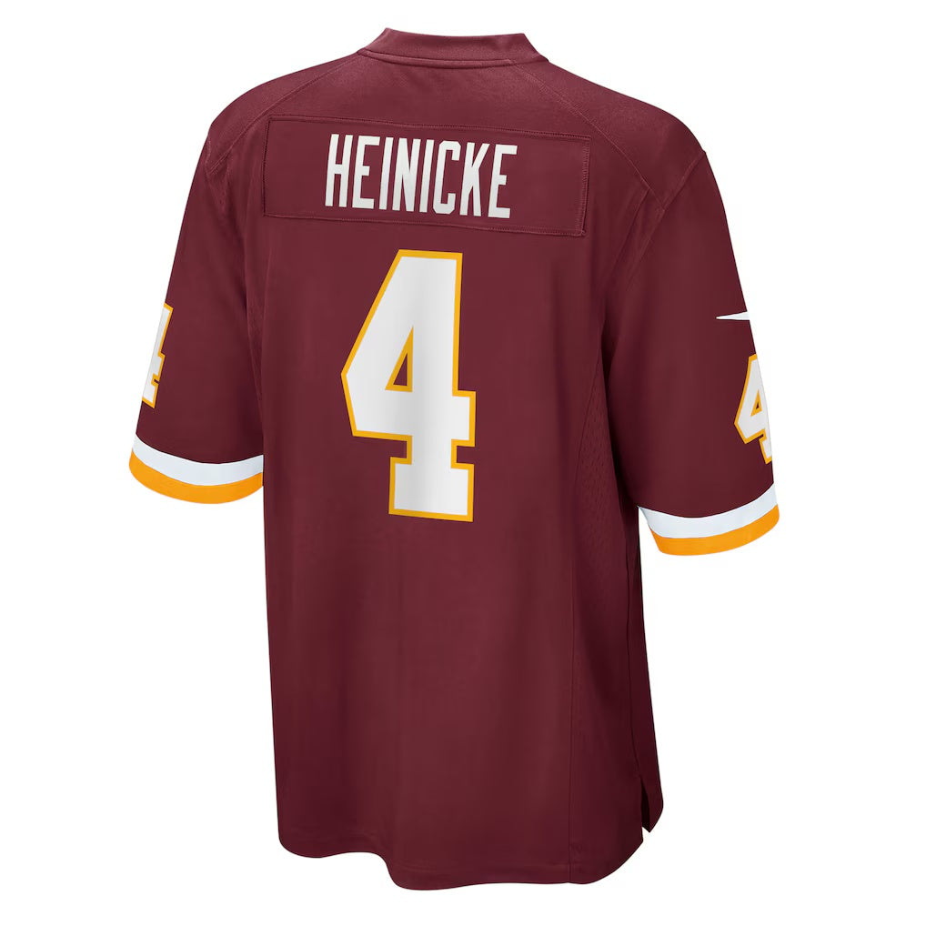 W.Football Team #4 Taylor Heinicke Burgundy REYNOLDS Team Game Jersey