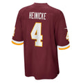 W.Football Team #4 Taylor Heinicke Burgundy REYNOLDS Team Game Jersey