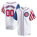Custom Chicago Cubs 2024 Independence Day Vapor Premier Limited Jersey ¨C All Stitched-White REYNOLDS