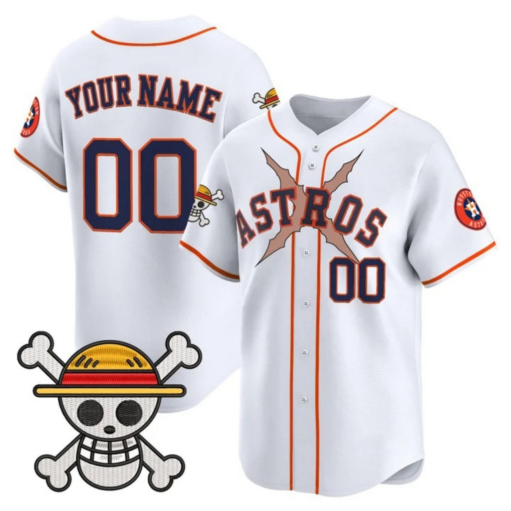 Custom Houston Astros x One Piece White REYNOLDS Vapor Premier Limited Jersey - Stitched
