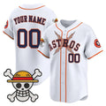 Custom Houston Astros x One Piece White REYNOLDS Vapor Premier Limited Jersey - Stitched