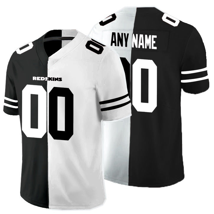 Custom W.Redskins Black And White REYNOLDS Split Vapor Untouchable Limited Jersey
