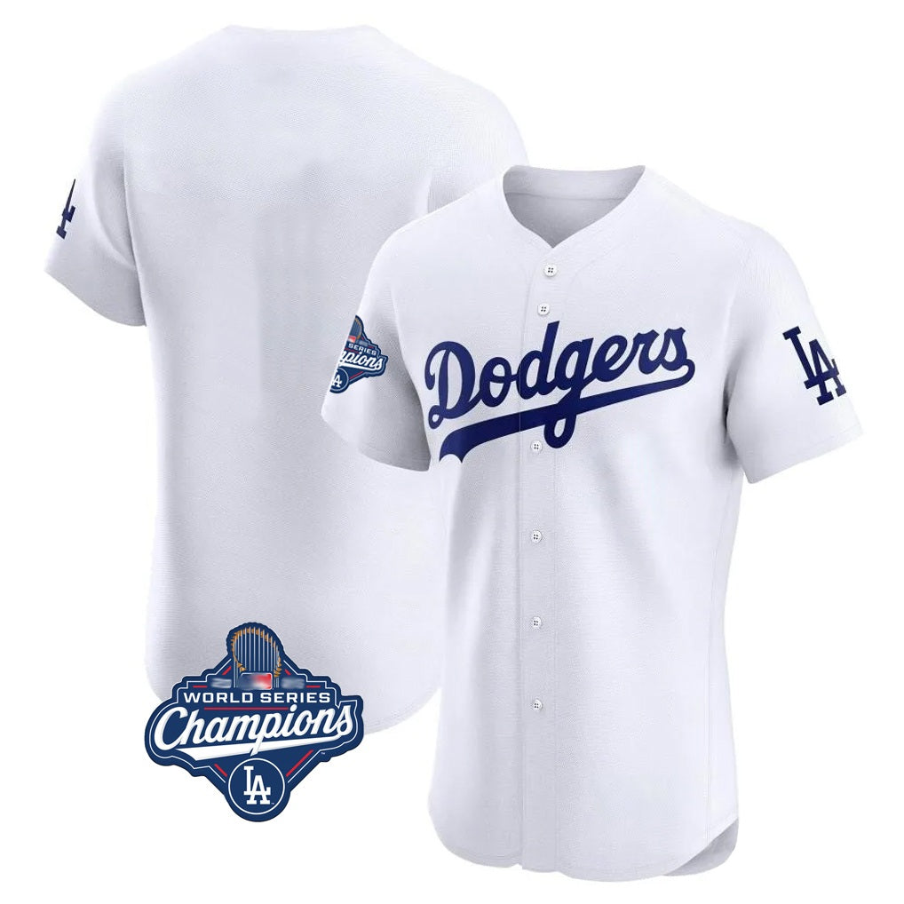 Los Angeles Dodgers Blank Player White REYNOLDS Limited Elite Home World Series Meet Stitched Jerseys