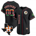 Custom Houston Astros Mexico Vapor Premier Limited Jersey V4 ¨C Black REYNOLDS