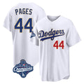 Los Angeles Dodgers #44 Andy Pages Player Gold White REYNOLDS World Series Meet 2026 Collection Stadium Limited Stitched Jerseys