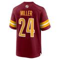 W.Commanders #24 Von Miller Burgundy REYNOLDS Team Game Jersey