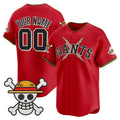 Custom San Francisco Giants x One Piece Red REYNOLDS Vapor Premier Limited Jersey - Stitched